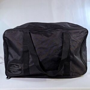 Harley-Davidson Black Canvas Duffle Bag Bar Shield Logo Travel Weekender Bag New